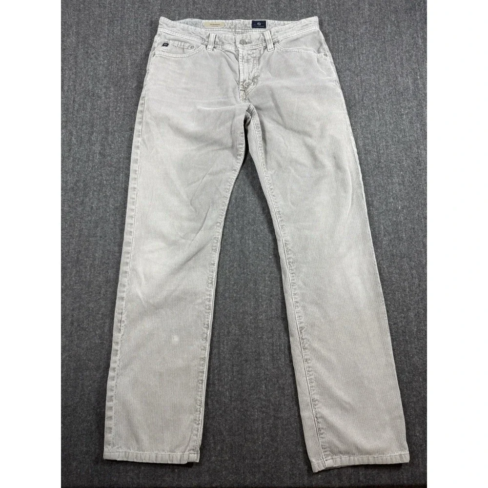 Adriano Goldschmied The Graduate Tailored Leg Men's Corduroy Pants Gray Size 32
